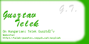 gusztav telek business card